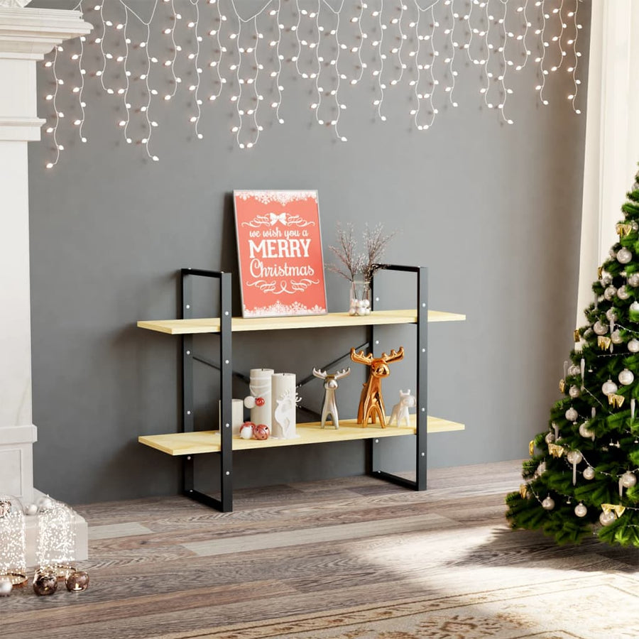 Boekenkast met 2 schappen 100x30x70 cm massief grenenhout 100 x 30 x 70 cm Hout