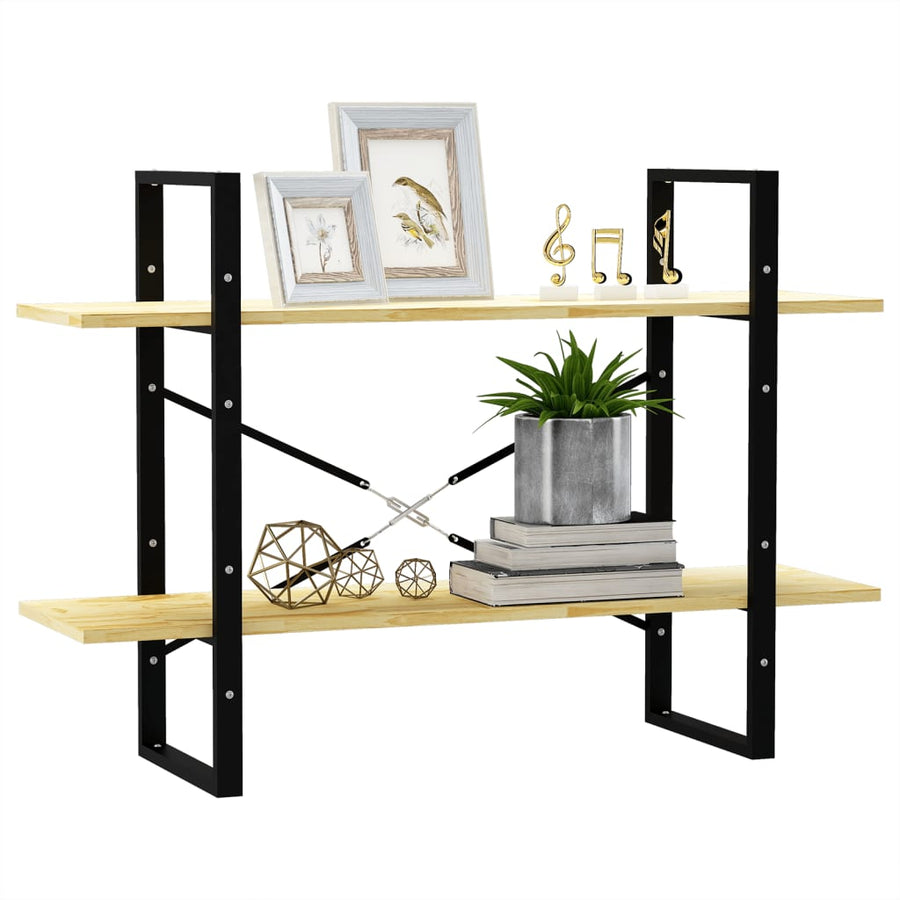 Boekenkast met 2 schappen 100x30x70 cm massief grenenhout 100 x 30 x 70 cm Hout