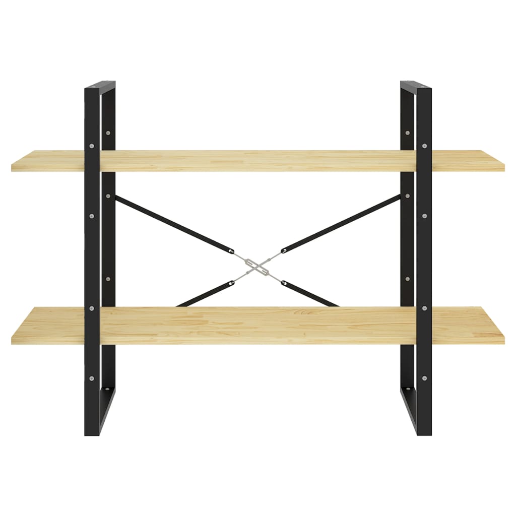 Boekenkast met 2 schappen 100x30x70 cm massief grenenhout 100 x 30 x 70 cm Hout