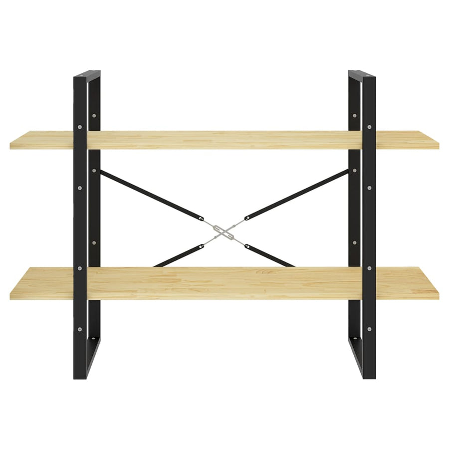 Boekenkast met 2 schappen 100x30x70 cm massief grenenhout 100 x 30 x 70 cm Hout