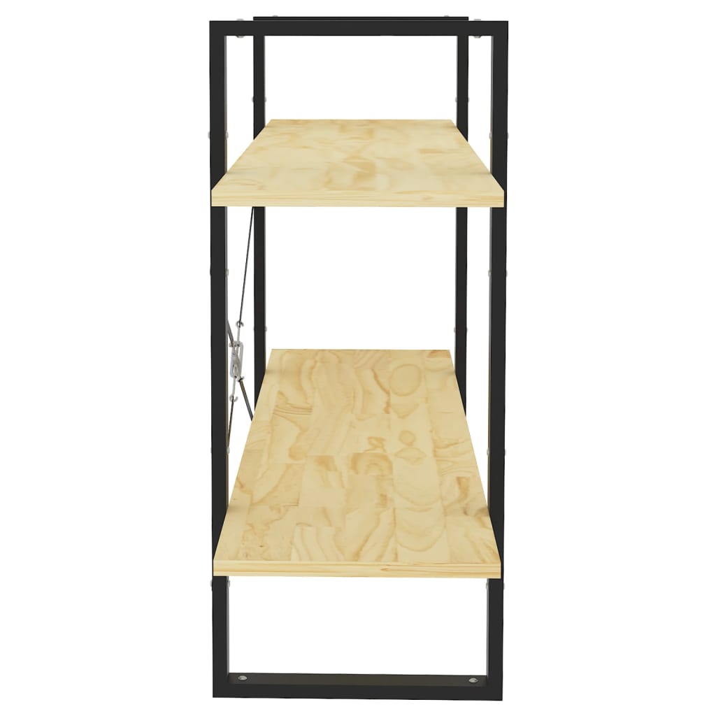 Boekenkast met 2 schappen 100x30x70 cm massief grenenhout 100 x 30 x 70 cm Hout