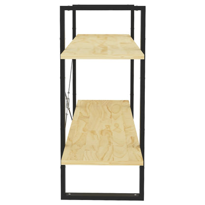 Boekenkast met 2 schappen 100x30x70 cm massief grenenhout 100 x 30 x 70 cm Hout