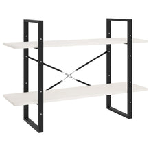 Boekenkast Met 2 Schappen Massief Grenen Wit 100 x 30 x 70 cm Hout