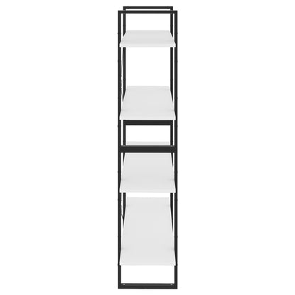 Boekenkast Met 4 Schappen Spaanplaat Wit 100 x 30 x 140 cm Bewerkt hout