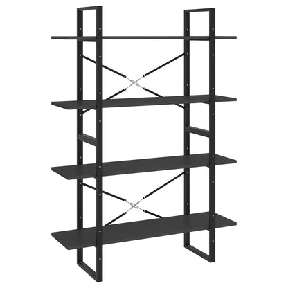 Boekenkast Met 4 Schappen Spaanplaat Grijs 100 x 30 x 140 cm Bewerkt hout
