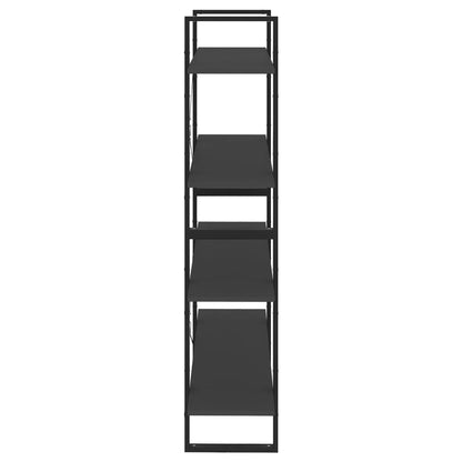Boekenkast Met 4 Schappen Spaanplaat Grijs 100 x 30 x 140 cm Bewerkt hout