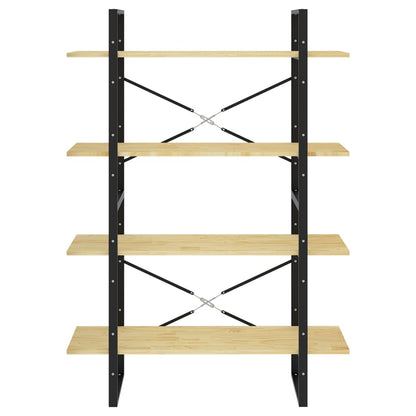 Boekenkast Met 4 Schappen Massief Grenen Naturel 100 x 30 x 140 cm Hout