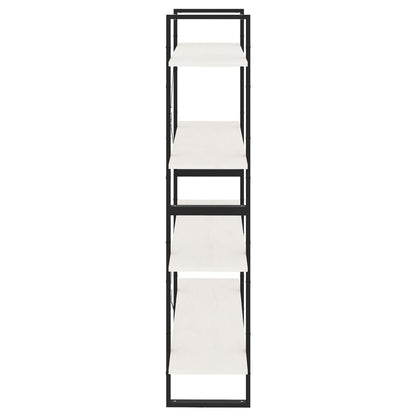 Boekenkast Met 4 Schappen Massief Grenen Wit 100 x 30 x 140 cm Hout