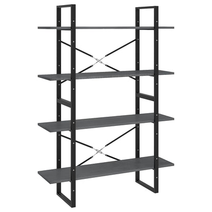 Boekenkast Met 4 Schappen Grenen Grijs 100 x 30 x 140 cm Hout