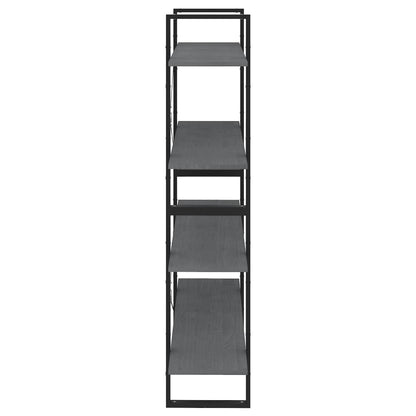 Boekenkast Met 4 Schappen Grenen Grijs 100 x 30 x 140 cm Hout