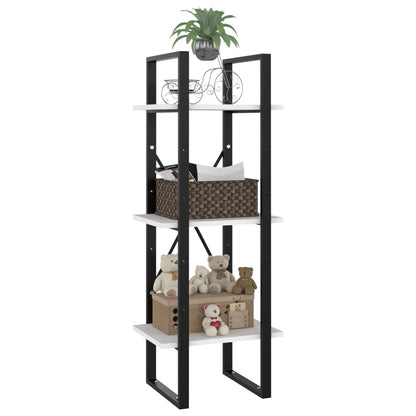 Boekenkast Met 3 Schappen Wit 40 x 30 x 105 cm Bewerkt hout