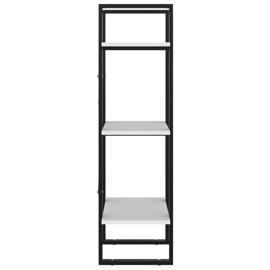 Boekenkast Met 3 Schappen Wit 40 x 30 x 105 cm Bewerkt hout