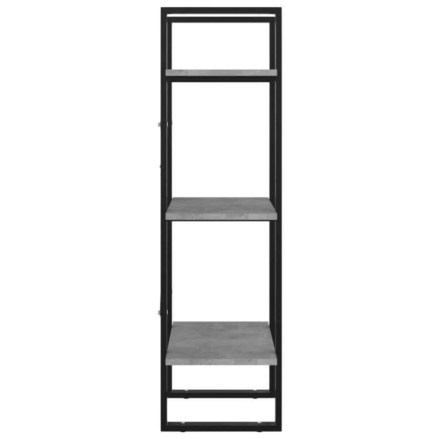 Boekenkast Met 3 Schappen Spaanplaat Betongrijs 40 x 30 x 105 cm Bewerkt hout