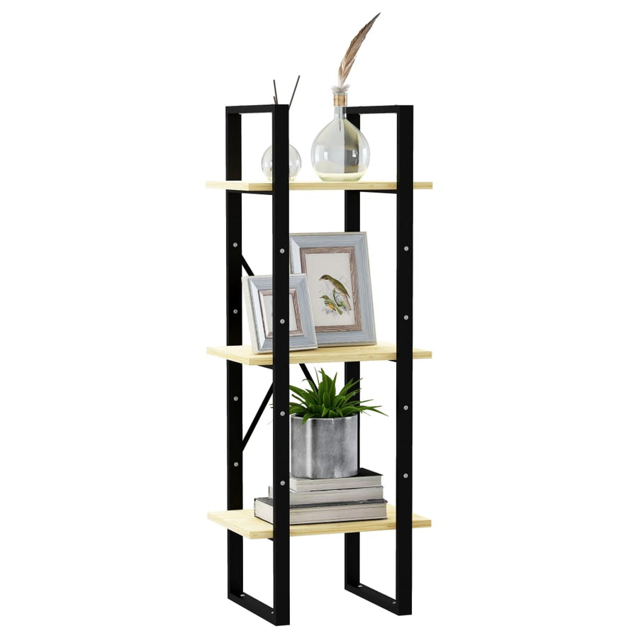 Boekenkast Met 3 Schappen Massief Grenen Naturel 40 x 30 x 105 cm Hout
