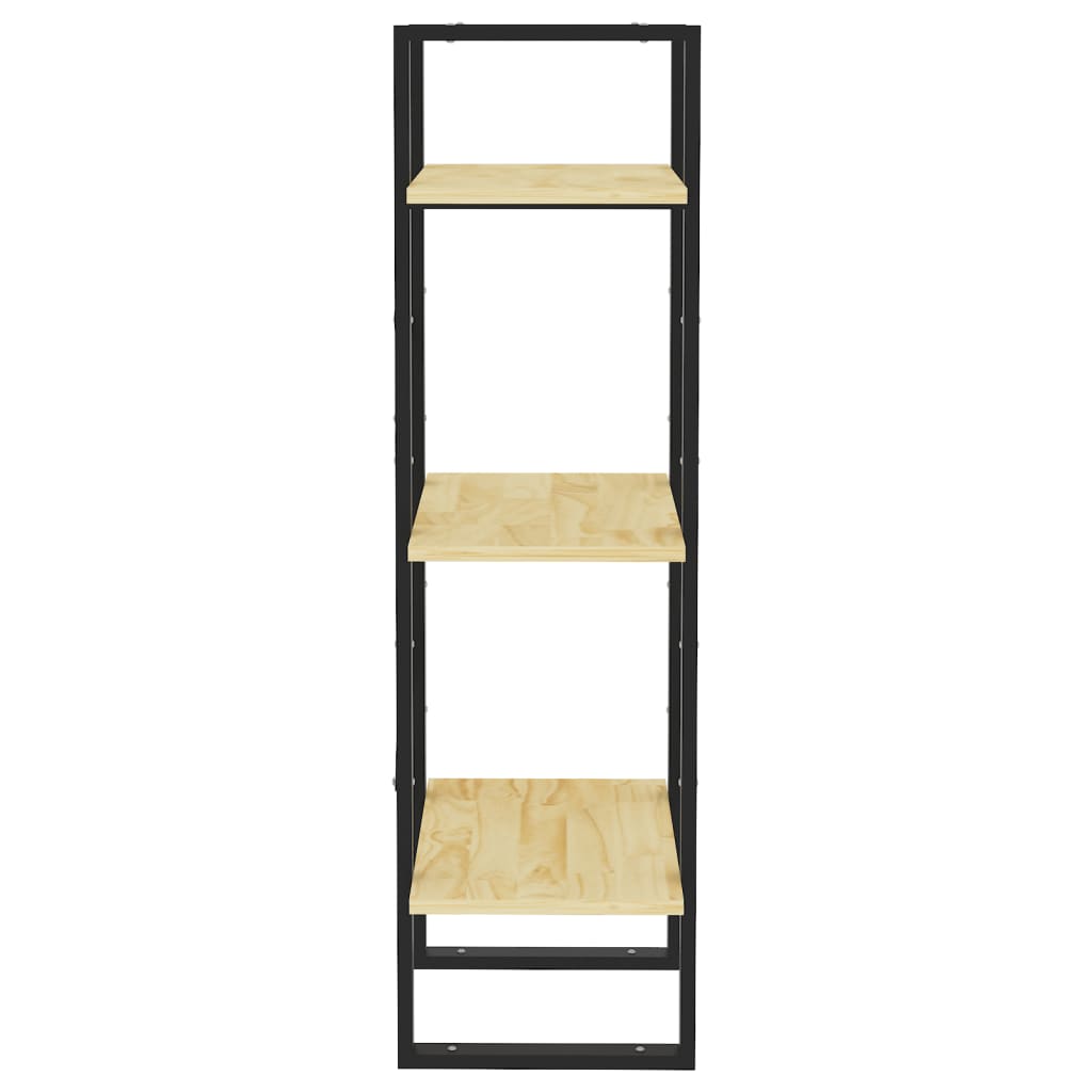 Boekenkast Met 3 Schappen Massief Grenen Naturel 40 x 30 x 105 cm Hout