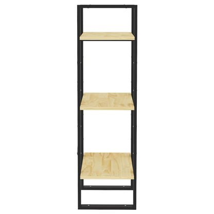 Boekenkast Met 3 Schappen Massief Grenen Naturel 40 x 30 x 105 cm Hout