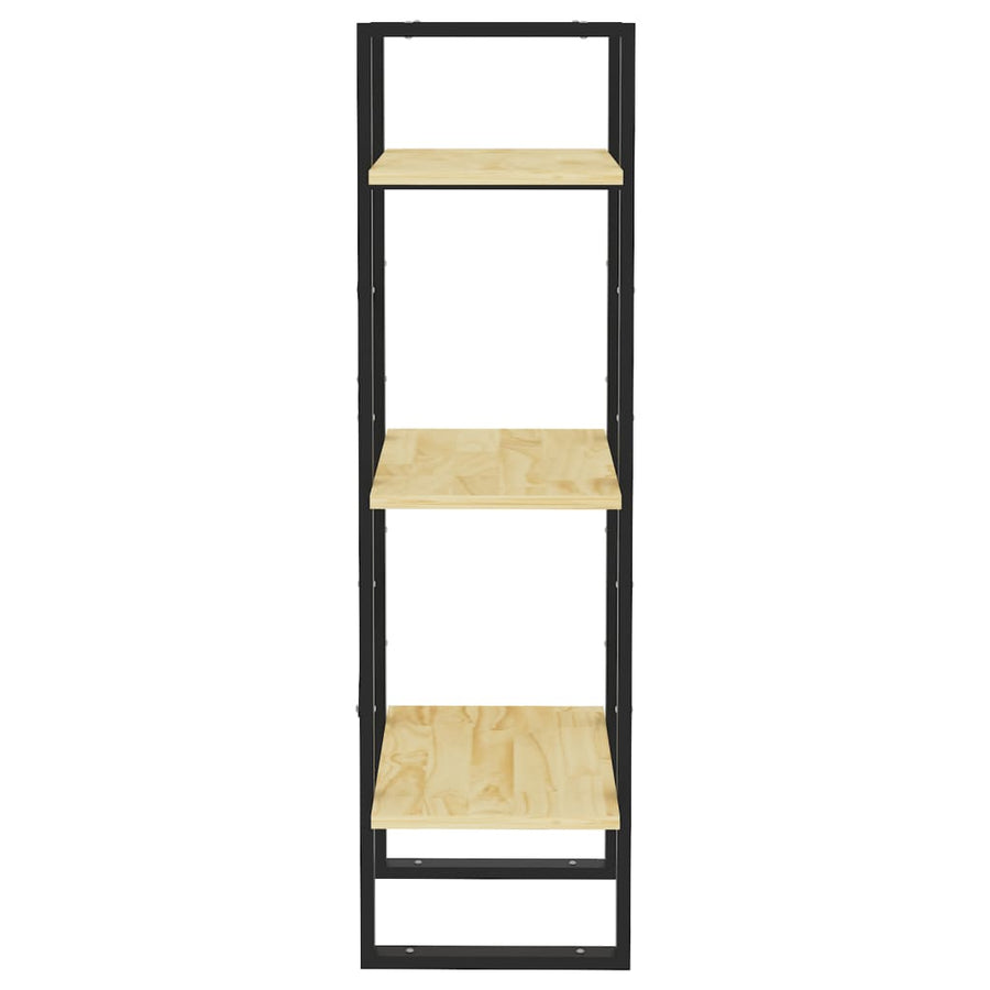 Boekenkast Met 3 Schappen Massief Grenen Naturel 40 x 30 x 105 cm Hout