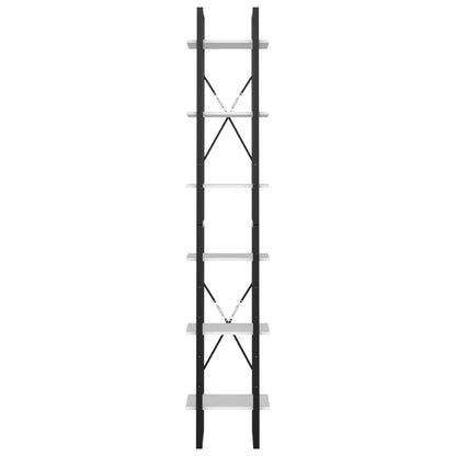 Boekenkast Met 6 Schappen Wit 40 x 30 x 210 cm Bewerkt hout