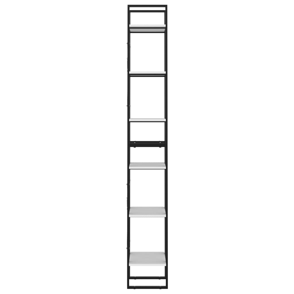 Boekenkast Met 6 Schappen Wit 40 x 30 x 210 cm Bewerkt hout