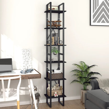 Boekenkast Met 6 Schappen 40X30X Zwart 210 cm