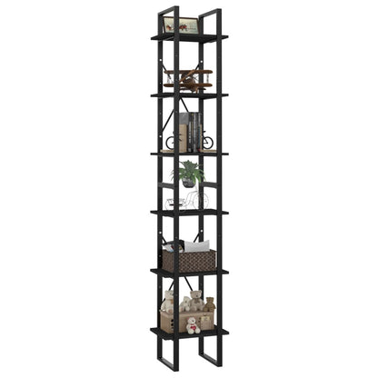 Boekenkast Met 6 Schappen 40X30X Zwart 210 cm