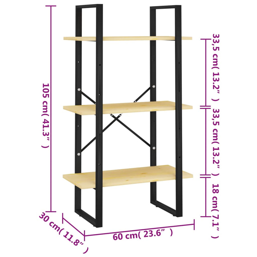 Opbergrek 60X30X105 Cm Massief Grenenhout