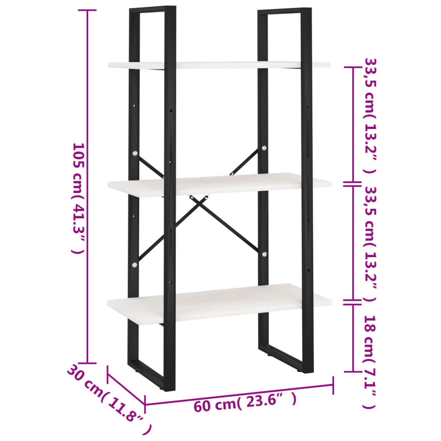 Opbergrek 60X30X105 Cm Massief Grenenhout Wit
