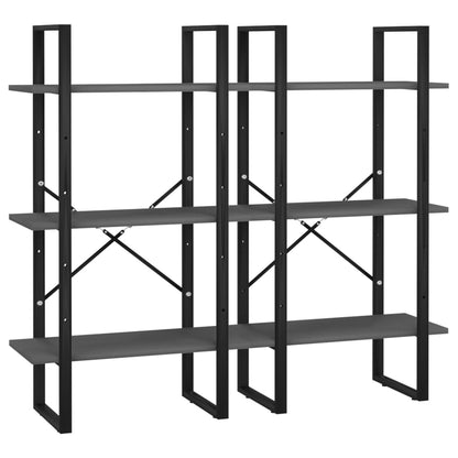 Opbergrek 60X30X210 Cm Bewerkt Hout Grijs