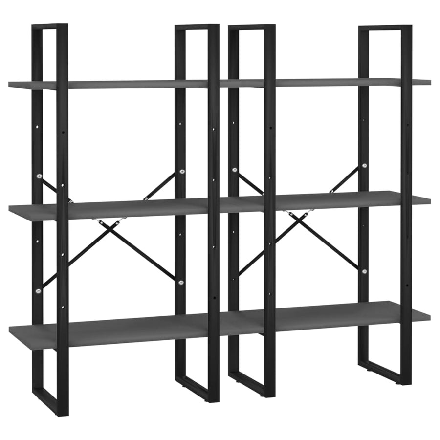 Opbergrek 60X30X210 Cm Bewerkt Hout Grijs