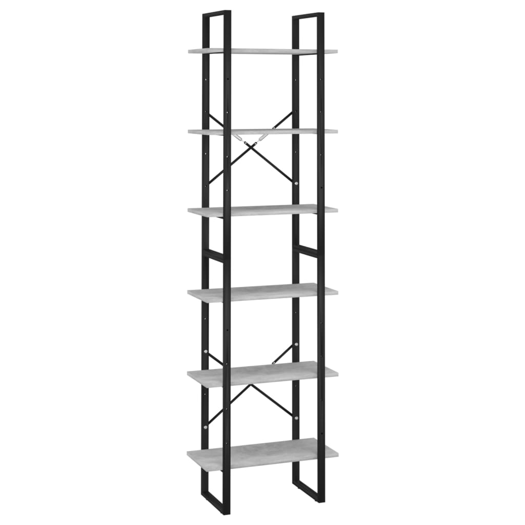 Opbergrek 60X30X210 Cm Bewerkt Hout Betongrijs
