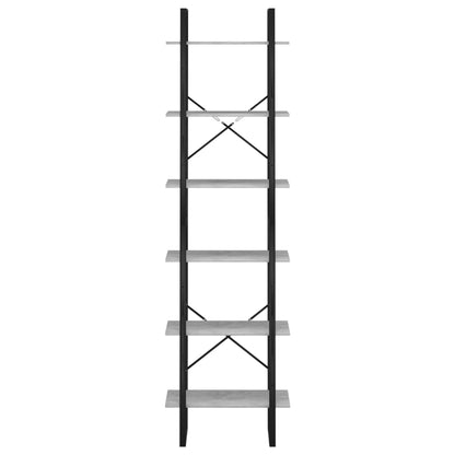 Opbergrek 60X30X210 Cm Bewerkt Hout Betongrijs