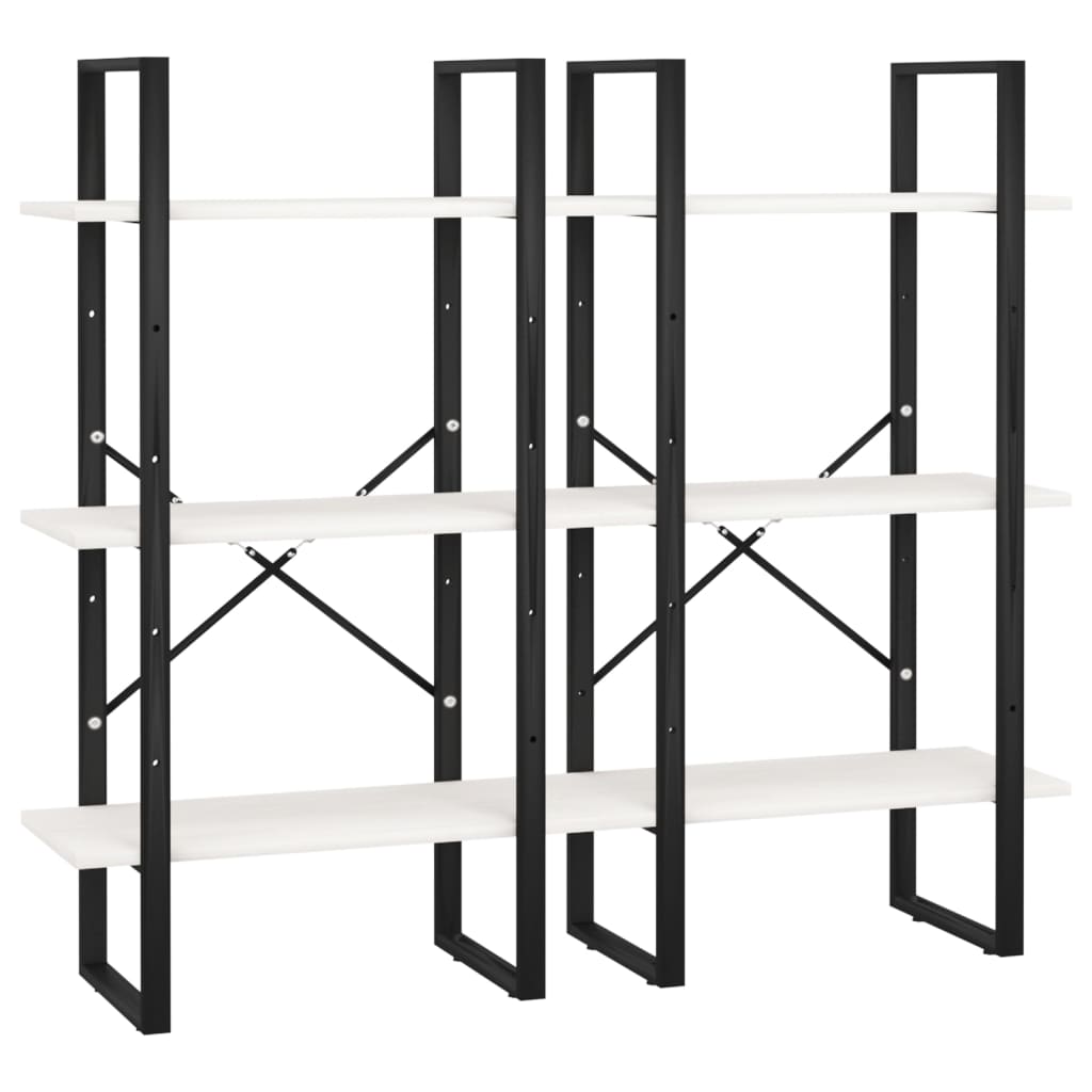 Opbergrek 60X30X210 Cm Massief Grenenhout Wit