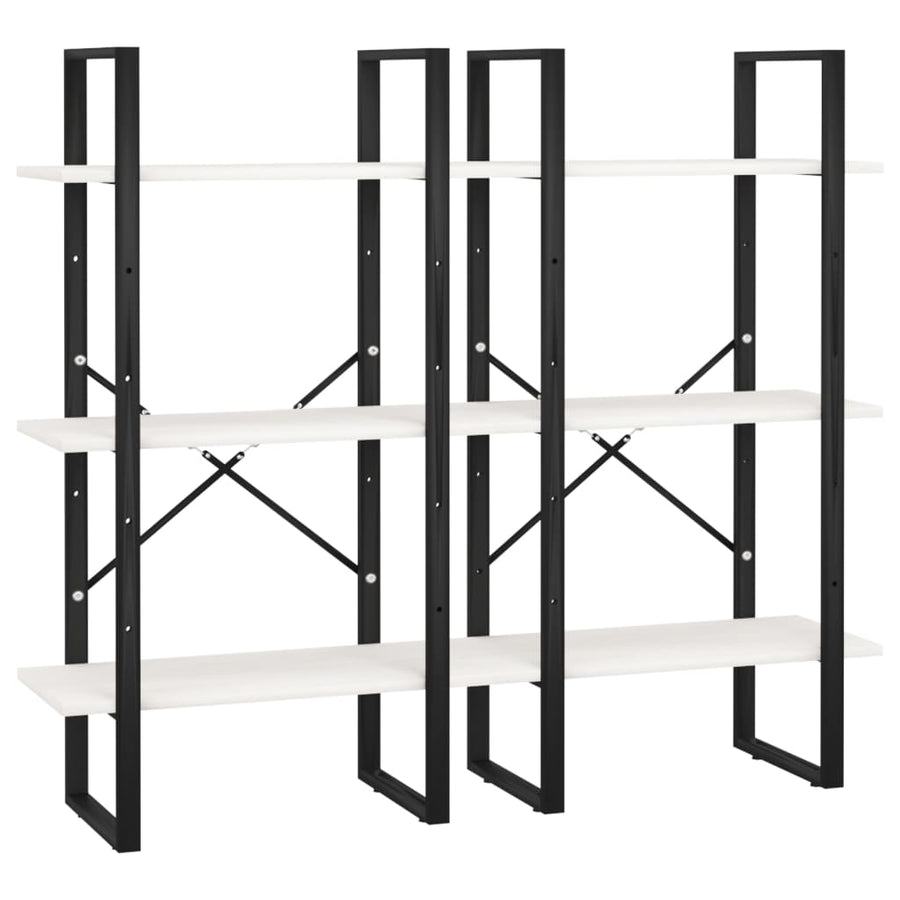Opbergrek 60X30X210 Cm Massief Grenenhout Wit