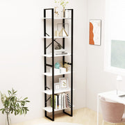 Opbergrek 60x30x210 cm massief grenenhout wit wandmontage