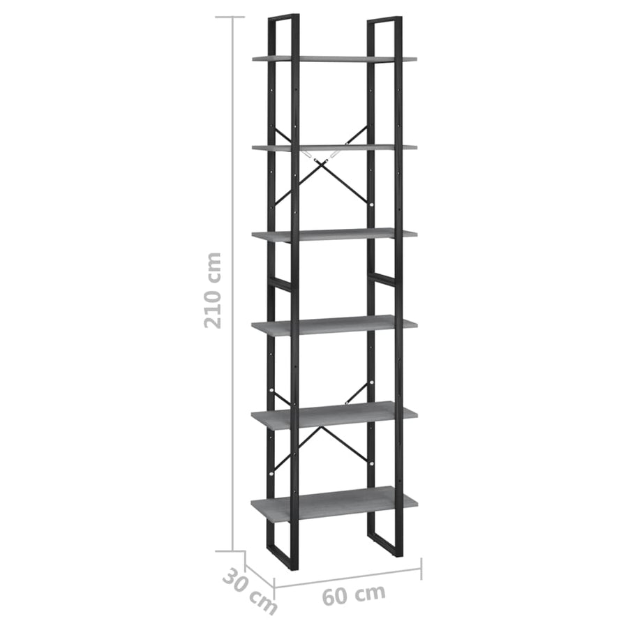 Opbergrek 60X30X210 Cm Massief Grenenhout Grijs