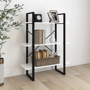 Boekenkast 80x30x105 cm bewerkt hout wit