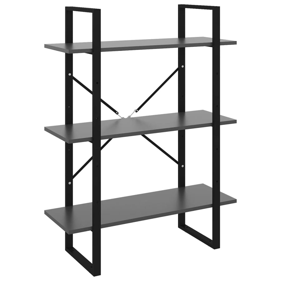 Boekenkast 80x30x105 cm spaanplaat grijs 80 x 30 x 105 cm Bewerkt hout