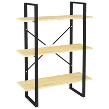 Boekenkast Met 3 Schappen Massief Grenen Naturel 80 x 30 x 105 cm Hout
