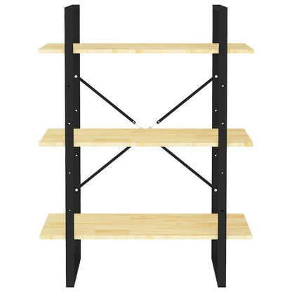 Boekenkast Met 3 Schappen Massief Grenen Naturel 80 x 30 x 105 cm Hout