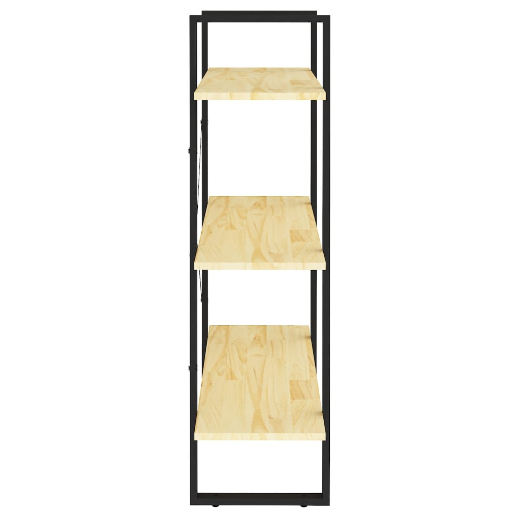 Boekenkast Met 3 Schappen Massief Grenen Naturel 80 x 30 x 105 cm Hout
