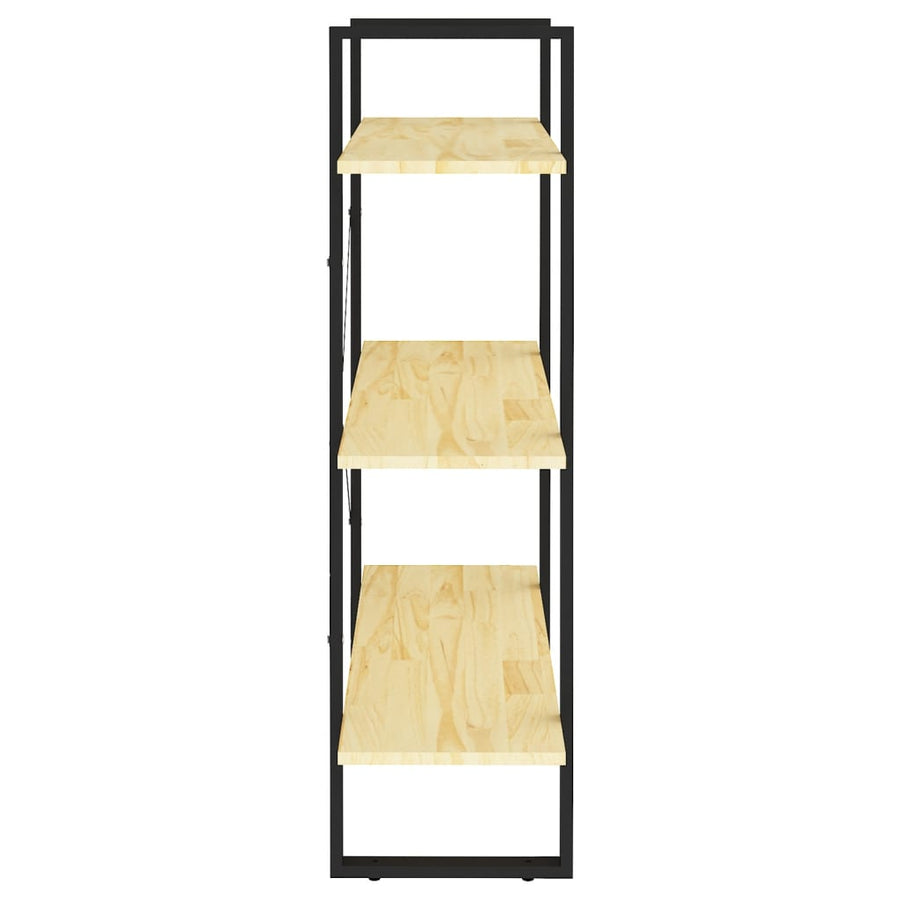 Boekenkast Met 3 Schappen Massief Grenen Naturel 80 x 30 x 105 cm Hout