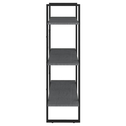 Boekenkast met 3 schappen 80x30x105 cm massief grenenhout grijs 80 x 30 x 105 cm Hout