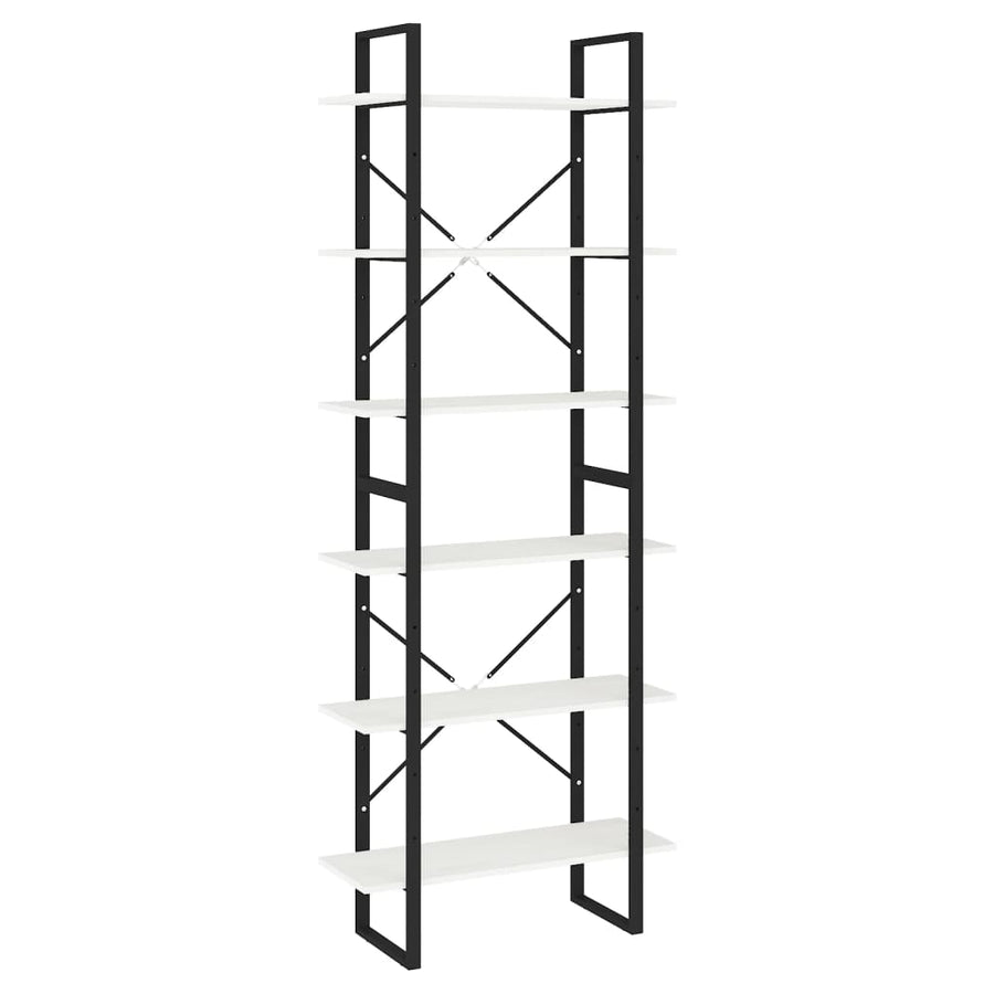 Hoge Kast Massief Grenen Wit 80 x 30 x 210 cm Hout