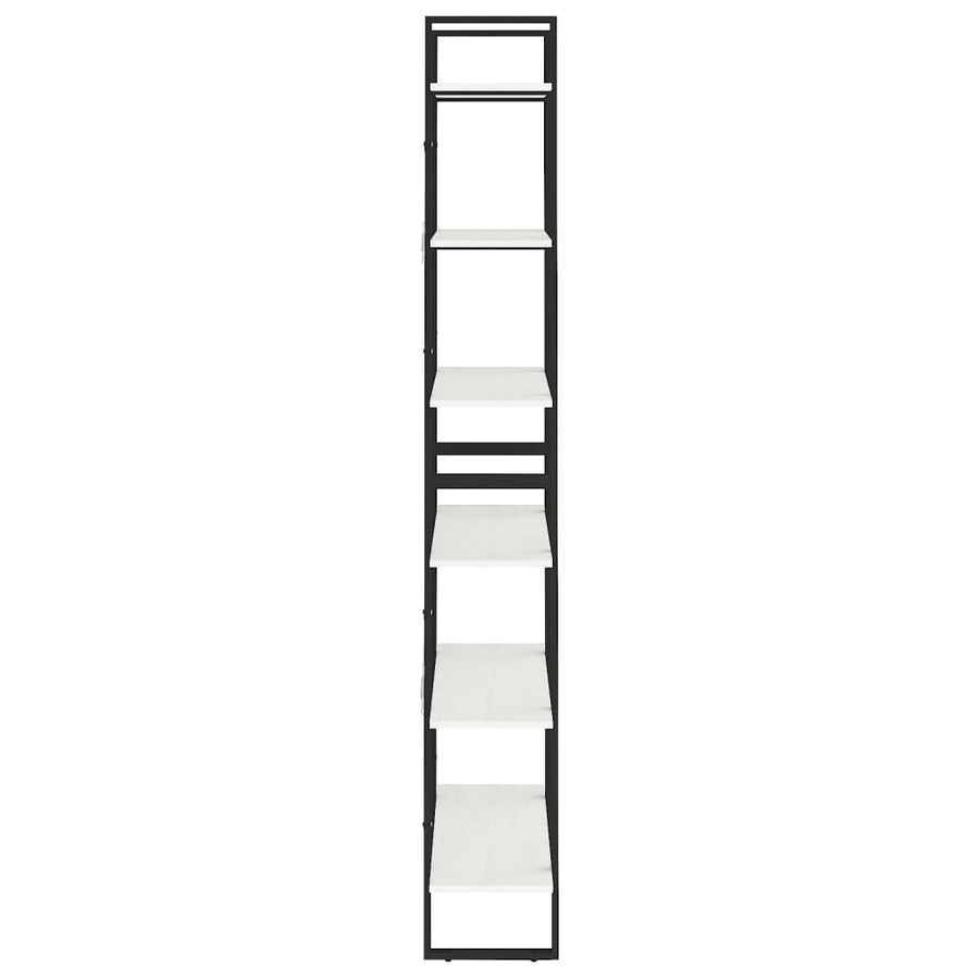 Hoge Kast Massief Grenen Wit 80 x 30 x 210 cm Hout