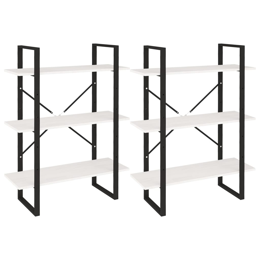 Hoge Kast Massief Grenen Wit 80 x 30 x 210 cm Hout