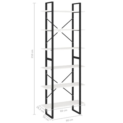 Hoge Kast Massief Grenen Wit 80 x 30 x 210 cm Hout