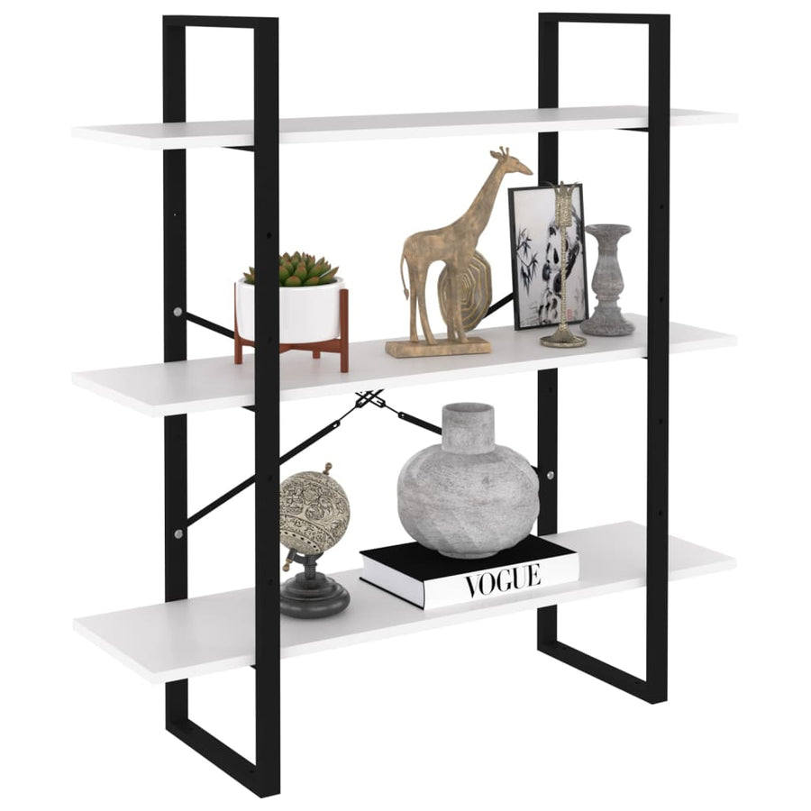 Boekenkast Wit 100 x 30 x 105 cm Bewerkt hout