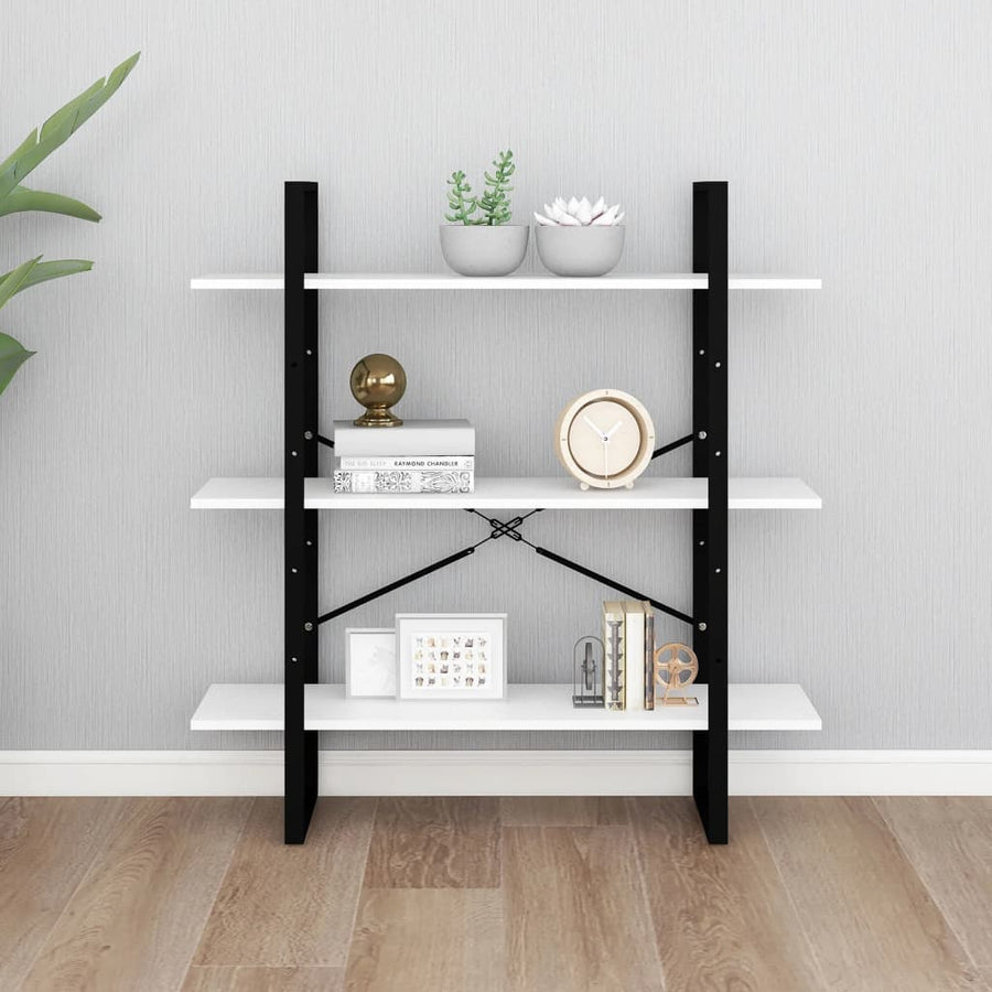Boekenkast Wit 100 x 30 x 105 cm Bewerkt hout