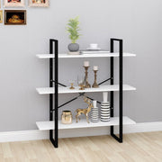 Bookcase 100x30x105 cm distressed wood white