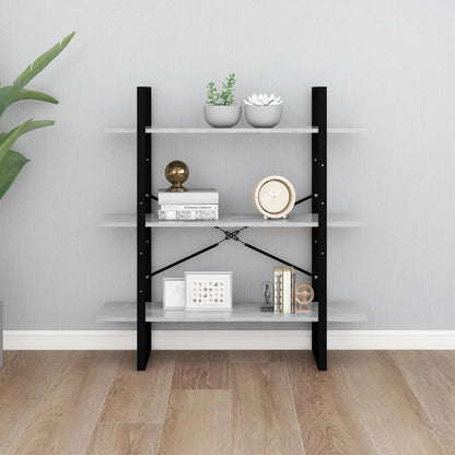 Boekenkast Spaanplaat Betongrijs 100 x 30 x 105 cm Bewerkt hout